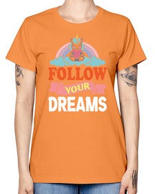follow your dreams 137# - unicorn -  Missy T-Shirt