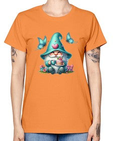 gnome with butterfly 14# - gnome -  Missy T-Shirt