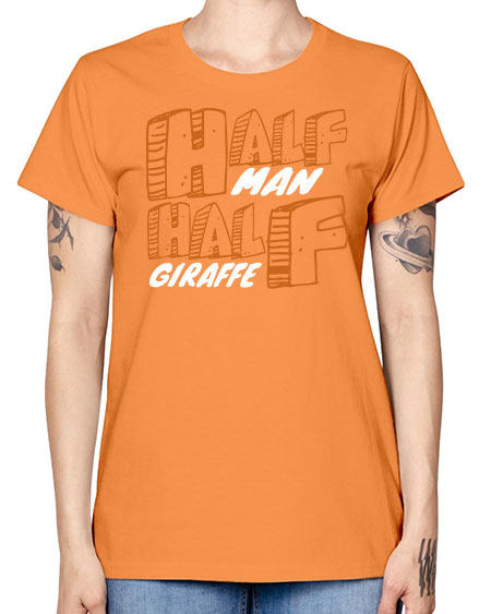 half man half giraffe - giraffee -  Missy T-Shirt