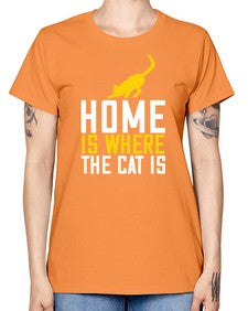 home is where the cat is Style 49# - cats -  Missy T-Shirt