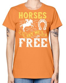 horses set me free Style 39# - horse -  Missy T-Shirt