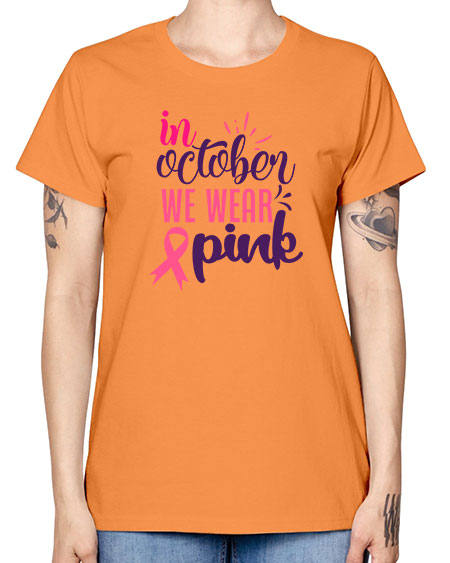 in october we wear pink Style 9# - breast cancer -  Missy T-Shirt