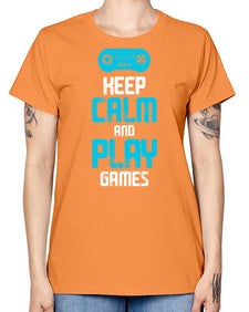 keep calm and play games 133# - video games -  Missy T-Shirt