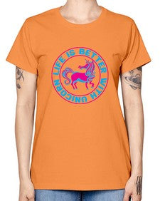 life is better with unicorn 251# - unicorn -  Missy T-Shirt