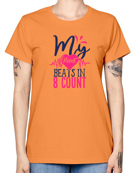 my heart beats in count 1740# - cheer -  Missy T-Shirt