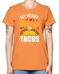my heart belongs to tacos 1423# - tacos -  Missy T-Shirt