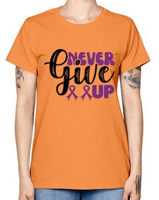 never give up 198# - alzheimers -  Missy T-Shirt