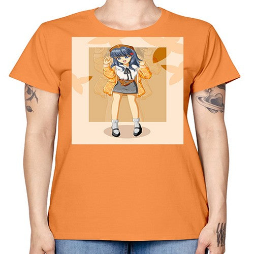 of beautiful girl with jacket 132# - anime -  Missy T-Shirt