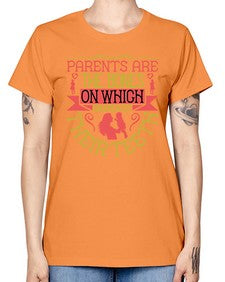 parents are the bones on which children cut their teeth 531# - parents day -  Missy T-Shirt