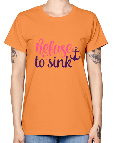 refuse to sink Style 4# - breast cancer -  Missy T-Shirt
