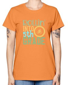 rollin into fifth grade 775# - fifth grade -  Missy T-Shirt