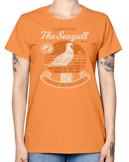seagul bird 69# - birds -  Missy T-Shirt