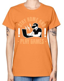stay home and play game 153# - video games -  Missy T-Shirt