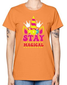 stay magical 425# - unicorn -  Missy T-Shirt