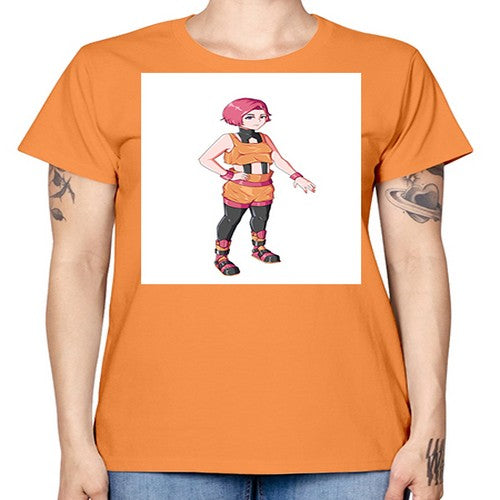street girl wear orange outfit16# - anime -  Missy T-Shirt
