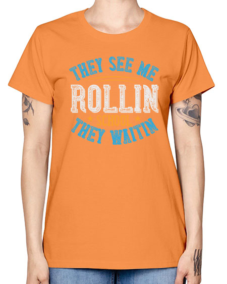 they see me rollin school they waitin Style 1541# - Bus Driver -  Missy T-Shirt