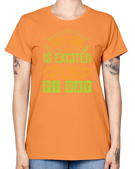 this girl is excited for pi day 48# - pi -  Missy T-Shirt