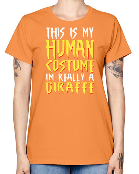 this is my human costume im really a giraffe - giraffee -  Missy T-Shirt