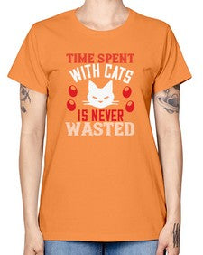 time spend with cat is never wasted Style 120# - cats -  Missy T-Shirt