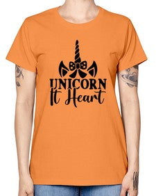 unicorn it heart 466# - unicorn -  Missy T-Shirt