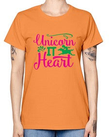 unicorn it heart 467# - unicorn -  Missy T-Shirt