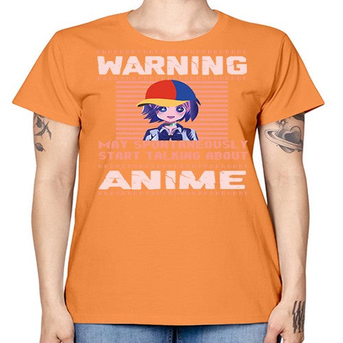warning may spontaneously start talking about anime287# - anime -  Missy T-Shirt