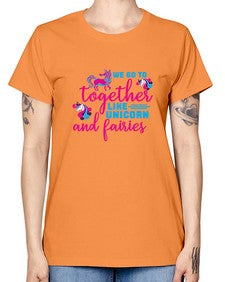 we go to together like unicorn and fairies 542# - unicorn -  Missy T-Shirt