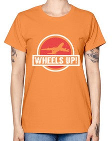 wheels up  50# - airplane -  Missy T-Shirt