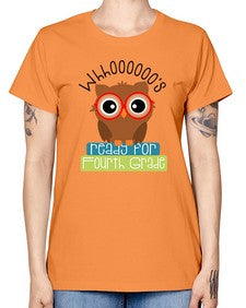 whooos ready for fourth grade 1003# - fourth grade -  Missy T-Shirt