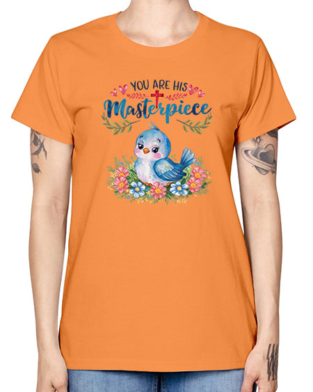 you are his masterpiece 85# - birds -  Missy T-Shirt