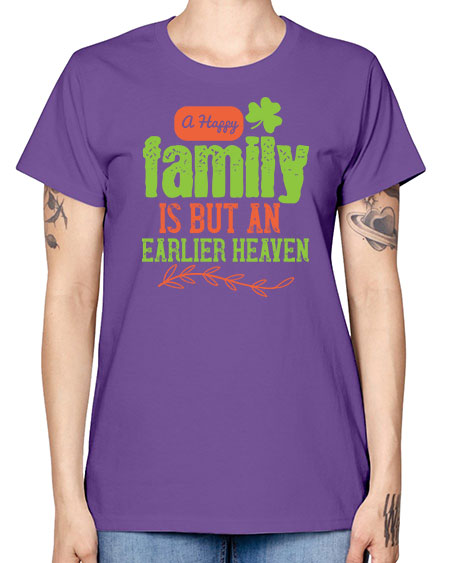 A happy family is but an earlier heaven Style 11# - kids -  Missy T-Shirt