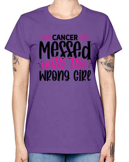 Cancer Messed with the Wrong Girl 29# - breast cancer -  Missy T-Shirt