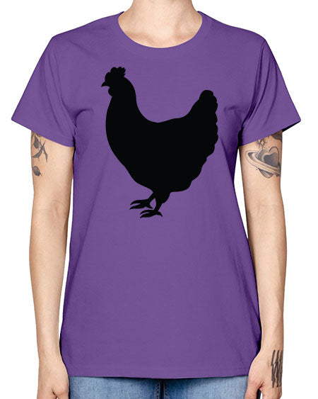 Chicken Silhouette 4# - chicken -  Missy T-Shirt