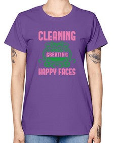 Cleaning spaces creating happy faces Style 93# - cleaner -  Missy T-Shirt