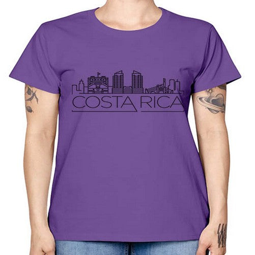 Costa Rica Minimal Skyline 631# - cities -  Missy T-Shirt