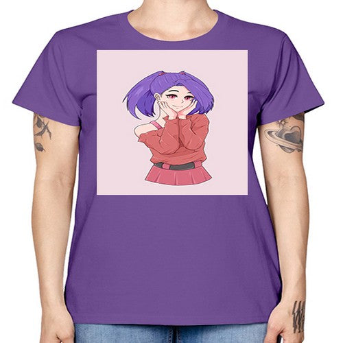 Cute girl with cute pose 138# - anime -  Missy T-Shirt