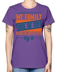 Diabetes affects my family One of my kids is affected by it Style 4# - diabetes -  Missy T-Shirt