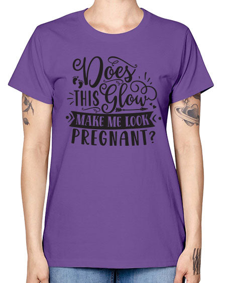 Does this glow make me look pregnant 302# - pregnancy -  Missy T-Shirt