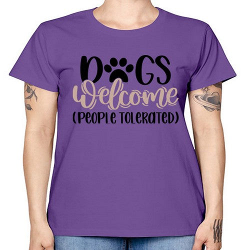 Dogs Welcome Style 21# - dogs -  Missy T-Shirt