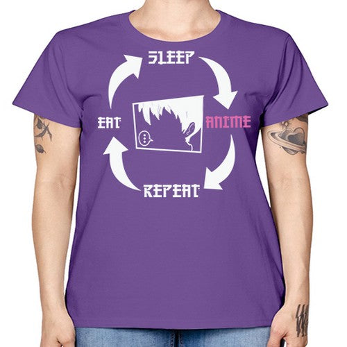 Eat Sleep Anime Repeat Anime Anime 226# - anime -  Missy T-Shirt