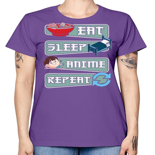 Eat Sleep Anime Repeat Anime Manga 227# - anime -  Missy T-Shirt
