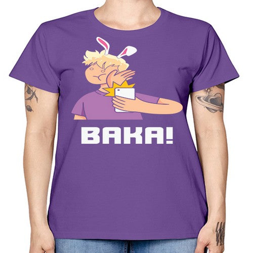 Funny Anime Baka Rabbit Slap Anime 228# - anime -  Missy T-Shirt