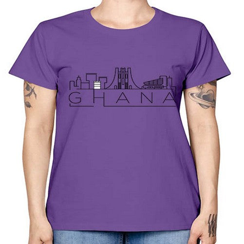 Ghana Minimal Skyline 769# - cities -  Missy T-Shirt