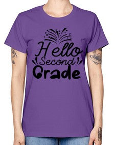 Hello Second Grade 322# - second grade -  Missy T-Shirt
