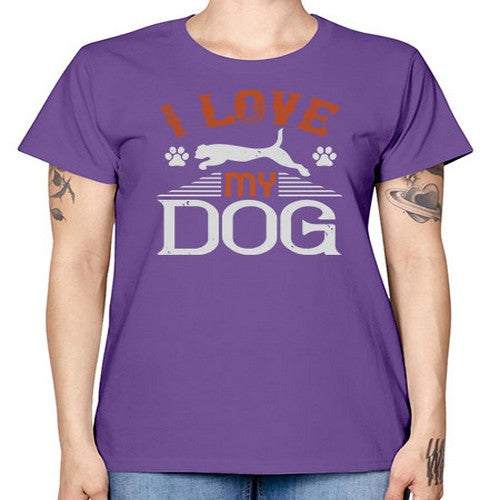 I Love My Dog Style 189# - dogs -  Missy T-Shirt