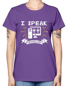 I speak technology 37# - computer -  Missy T-Shirt