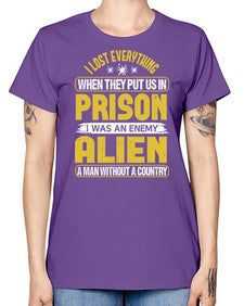 I was an enemy alien 24# - ufo -  Missy T-Shirt