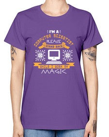 Im a computer scientist please stand back 34# - computer -  Missy T-Shirt