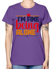 Im fine being alone 118# - chess -  Missy T-Shirt