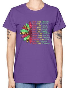 Juneteenth Sunflower Design 17# - black juneteenth -  Missy T-Shirt